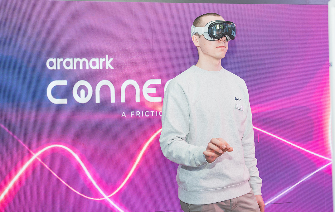 innovation summit participant with VR headset